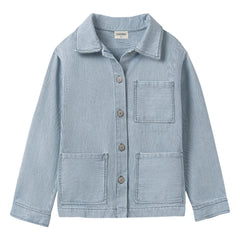 Cozmo - Denim Ridge Gestreiftes Overshirt | Hellblau