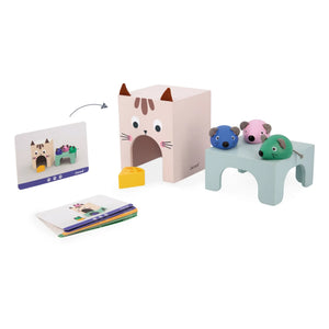 Janod - Räumliches Wahrnehmungsspiel - Katze und Maus