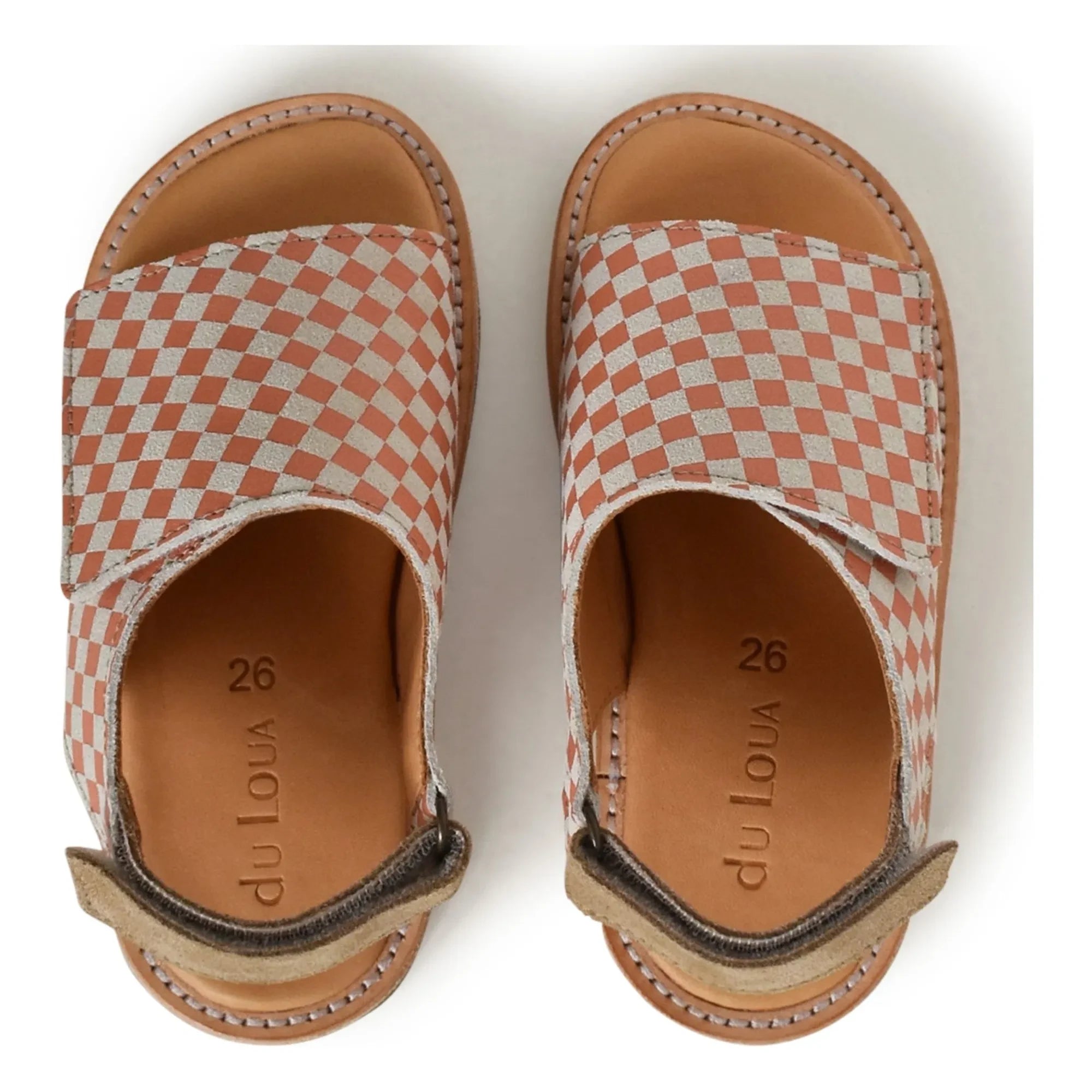 du Loua - Du Veda Geflieste Sandalen | Koralle