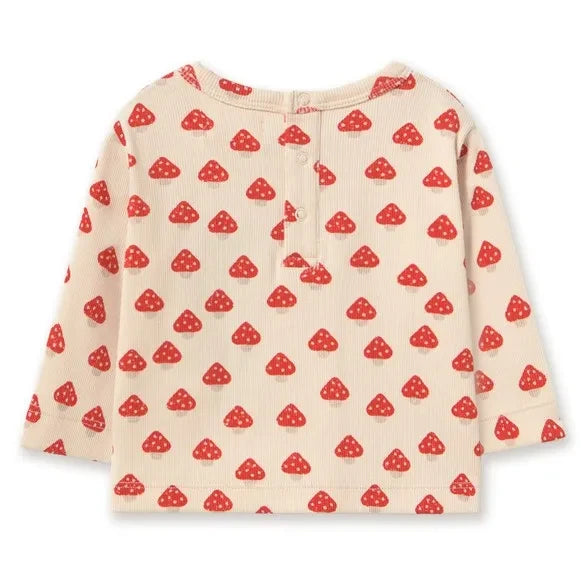 Tinycottons – T-Shirt aus Bio-Baumwolle mit Pilzmotiv | Ecru