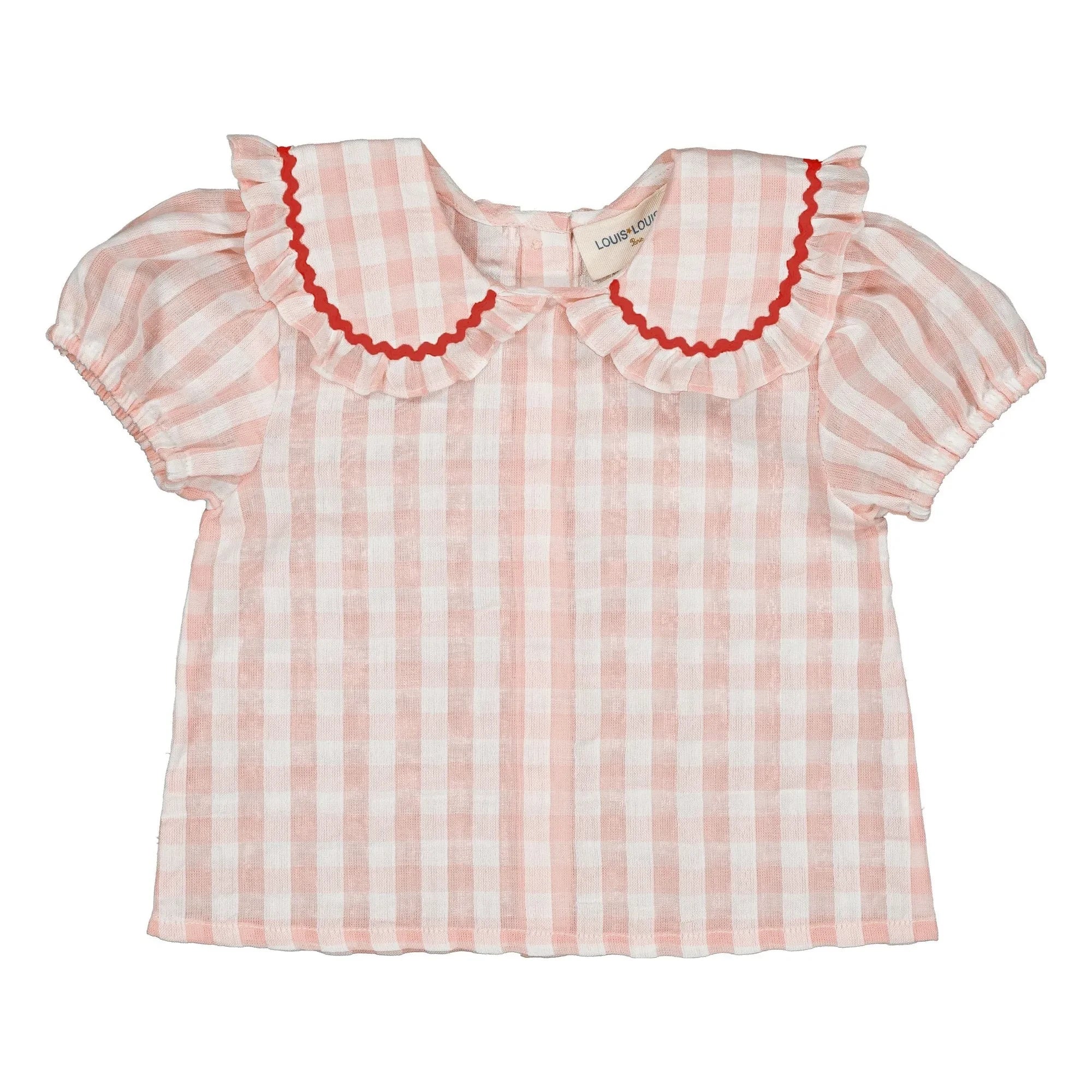 Louis Louise - Bluse Col Claudine Shana Vichy | Hellrosa