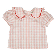 Louis Louise - Bluse Col Claudine Shana Vichy | Hellrosa
