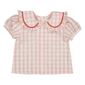 Louis Louise - Bluse Col Claudine Shana Vichy | Hellrosa