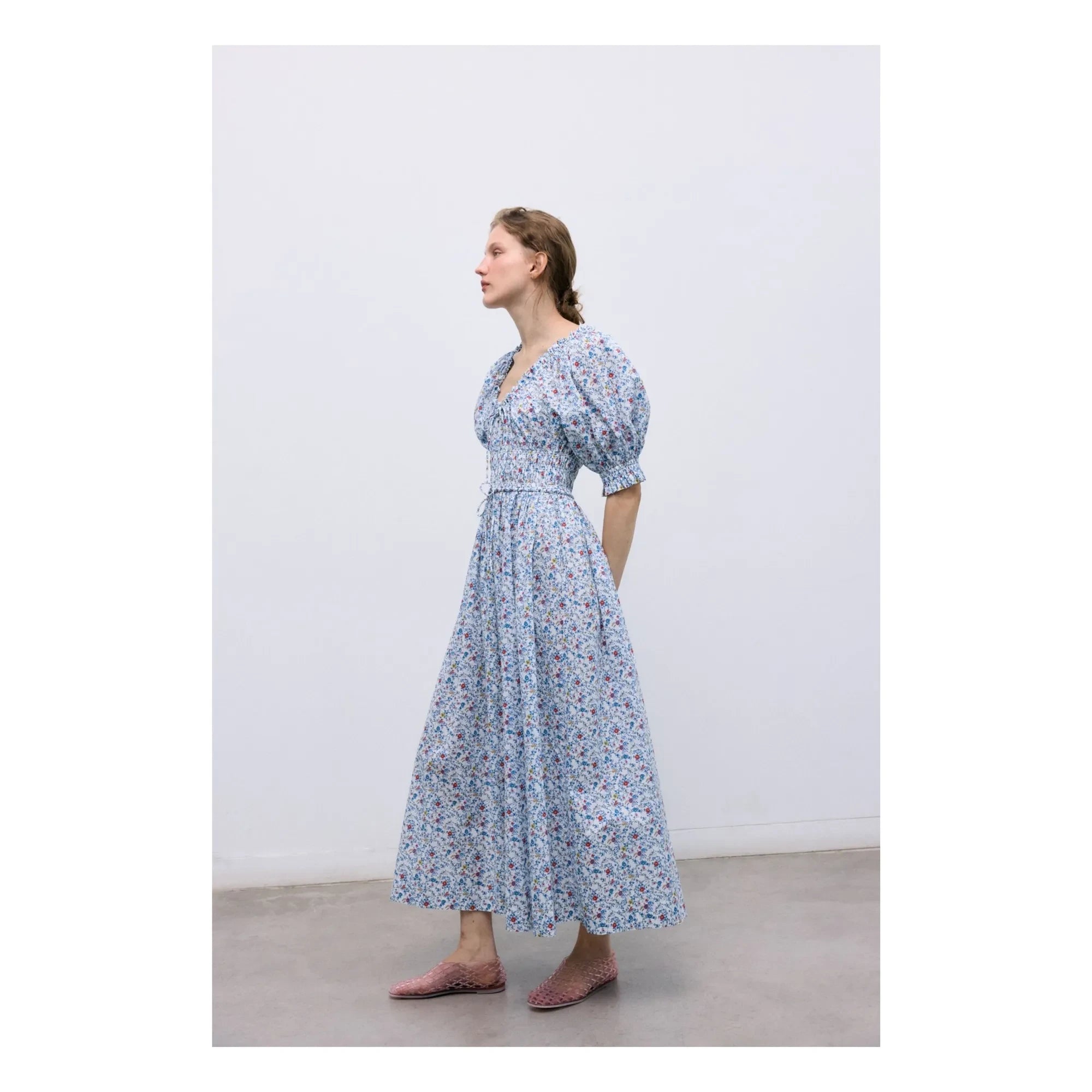 the new society - Cloe Pamuk Kleid | Blau