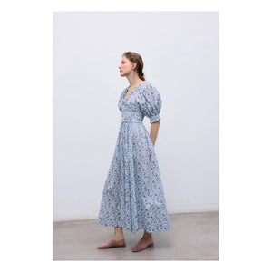 the new society - Cloe Pamuk Kleid | Blau