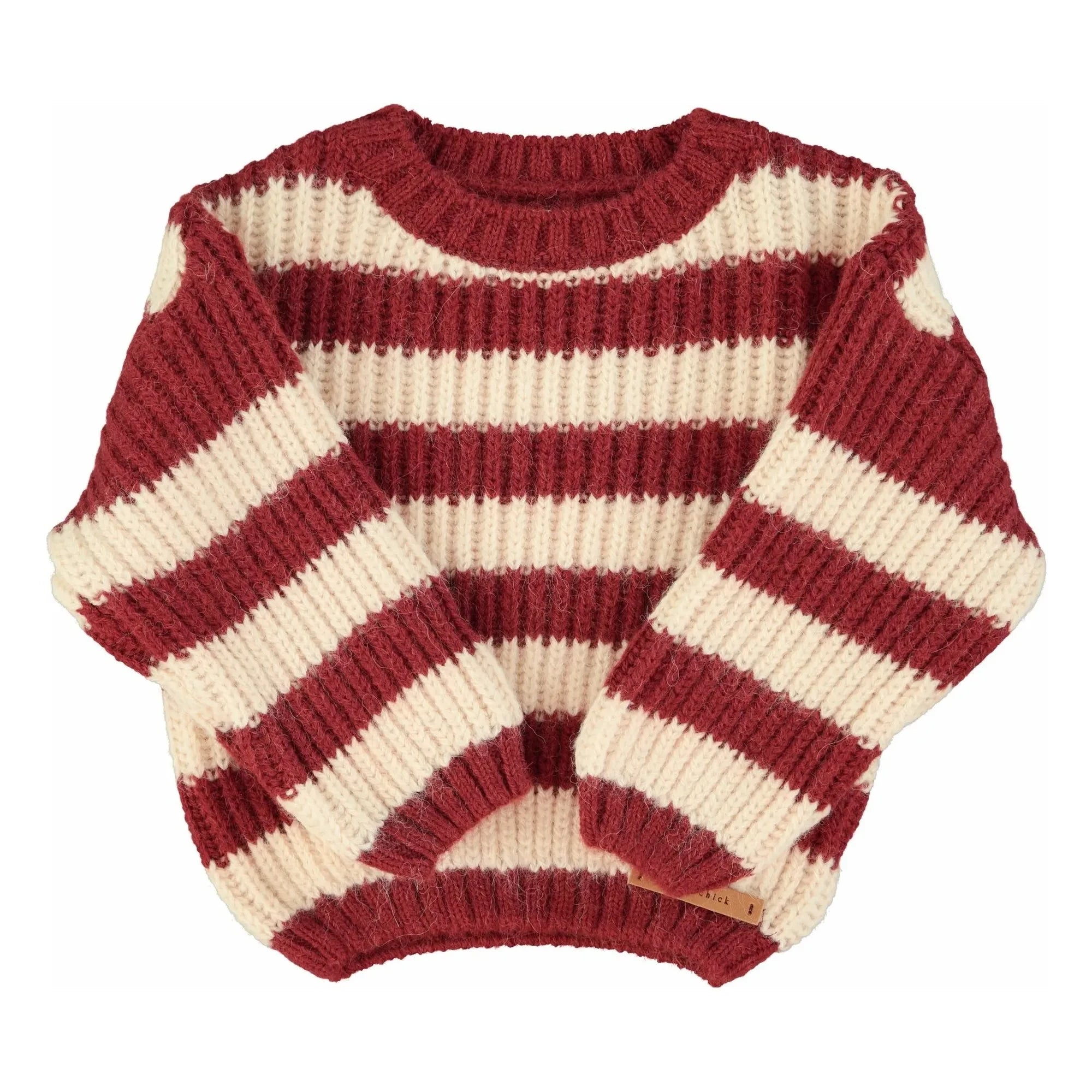 Piupiuchick - Gestreifter Wollpullover | Bordeaux