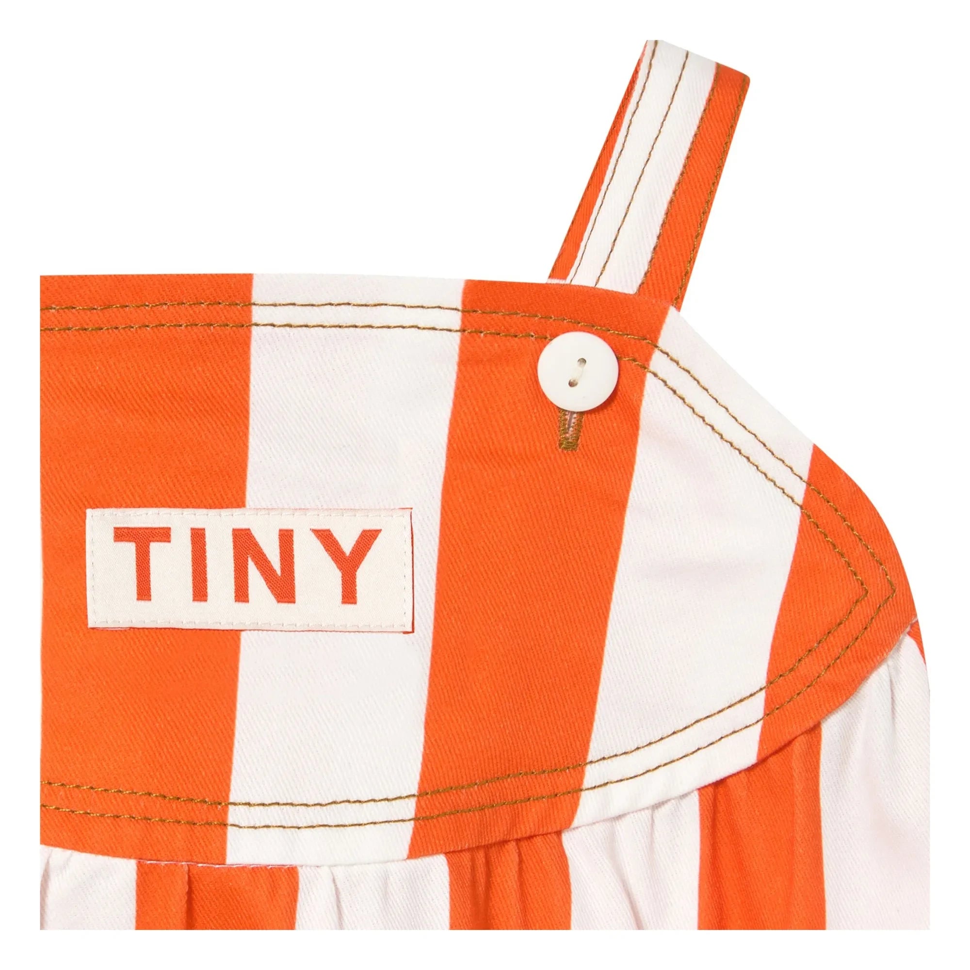 Tinycottons - Gestreifter Twill-Overall | Rot