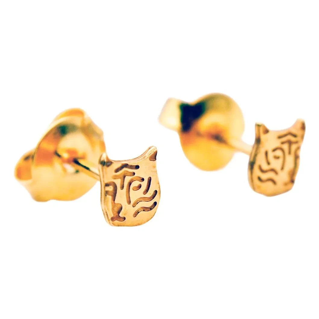 Adorabili - Tiger-Ohrringe | Gold