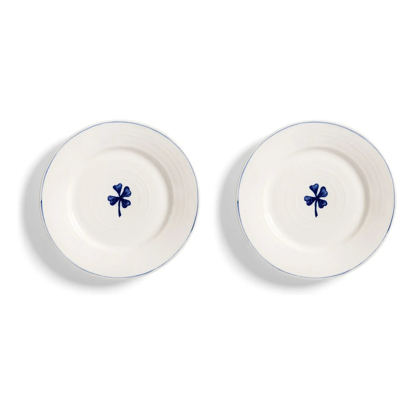 &Klevering - Anouk Steingut-Teller - 2er Set | Blau