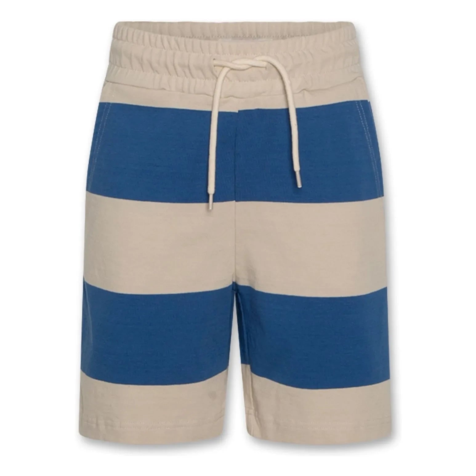 AO76 - Eliot Gestreifte Shorts aus recycelter Baumwolle | Blau