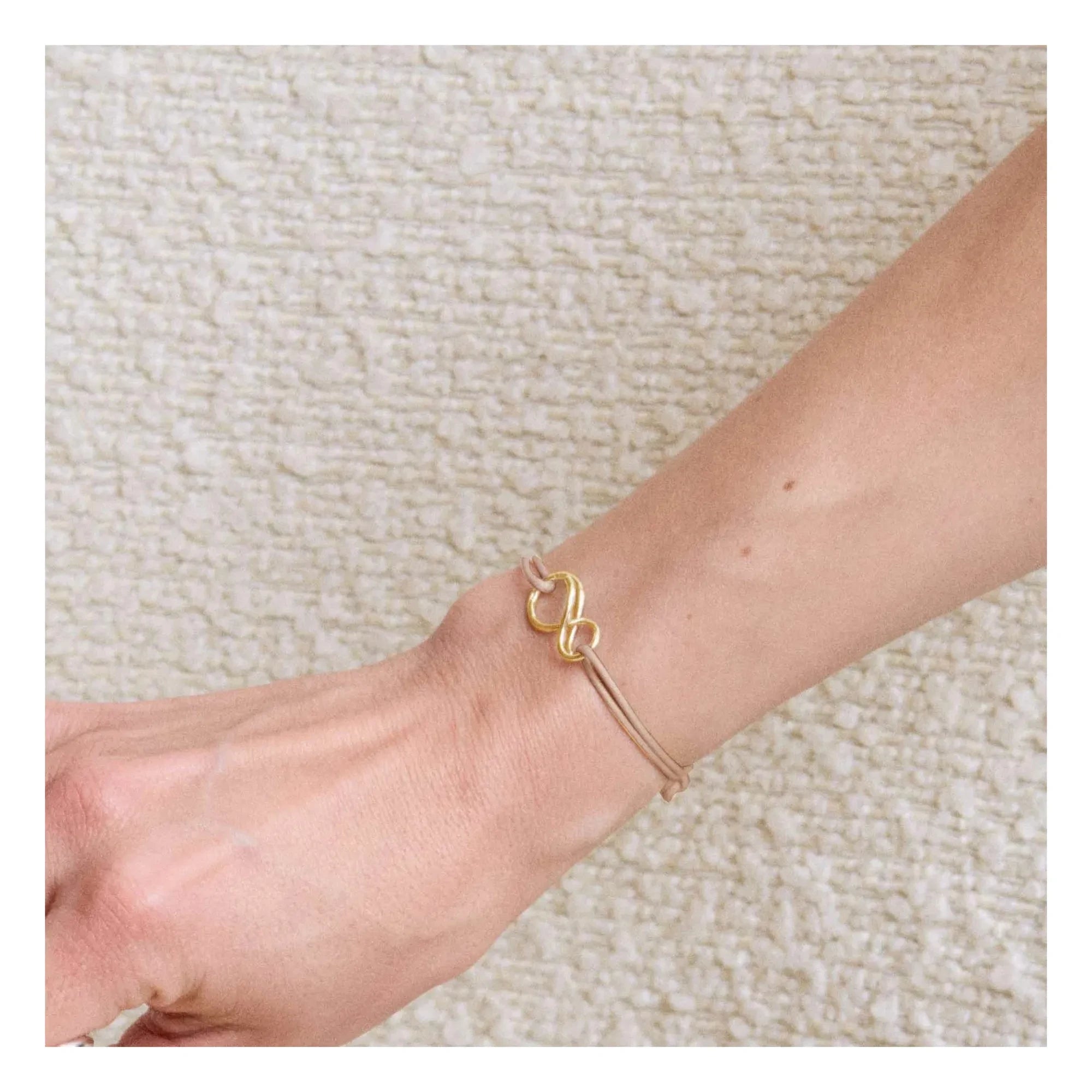 LAH – Mini-Infinity-Kordelarmband | Camel