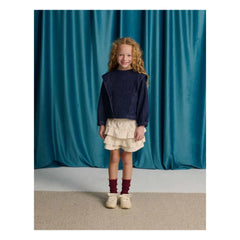 Gingersnaps - Flerida Denim Büzgülü Bluz | Koyu Mavi
