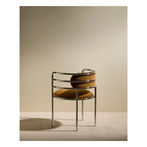 Maison Sarah Lavoine - Moon Samt-Chrom-Stuhl | Havana