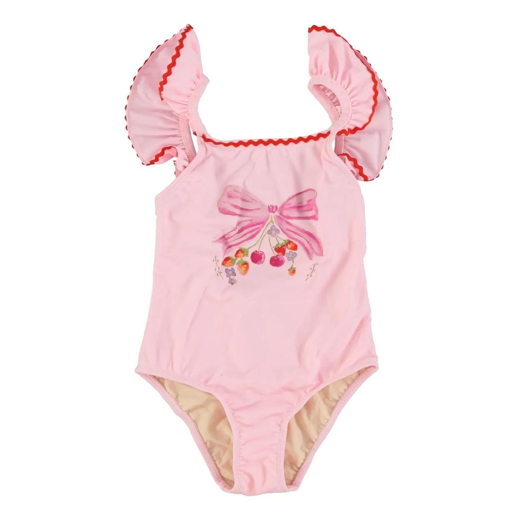 Bebe Organic - Rüschenbadeanzug Juliet | Puderrosa