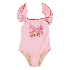 Bebe Organic - Rüschenbadeanzug Juliet | Puderrosa