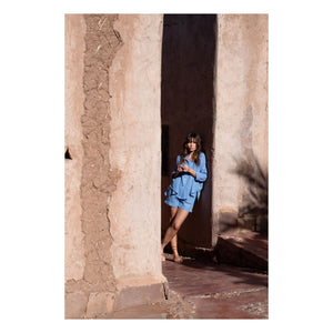 Maison Saint Julien - Ramatuelle Baumwoll-Voile-Hemd | Azurblau