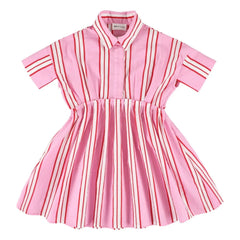 Morley - Gestreiftes Xoe Kleid | Zuckerrosa