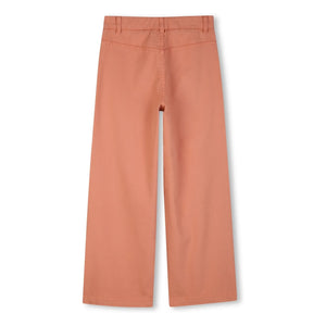 Chloé – Hose aus Bio-Baumwolle und Leinen | Koralle