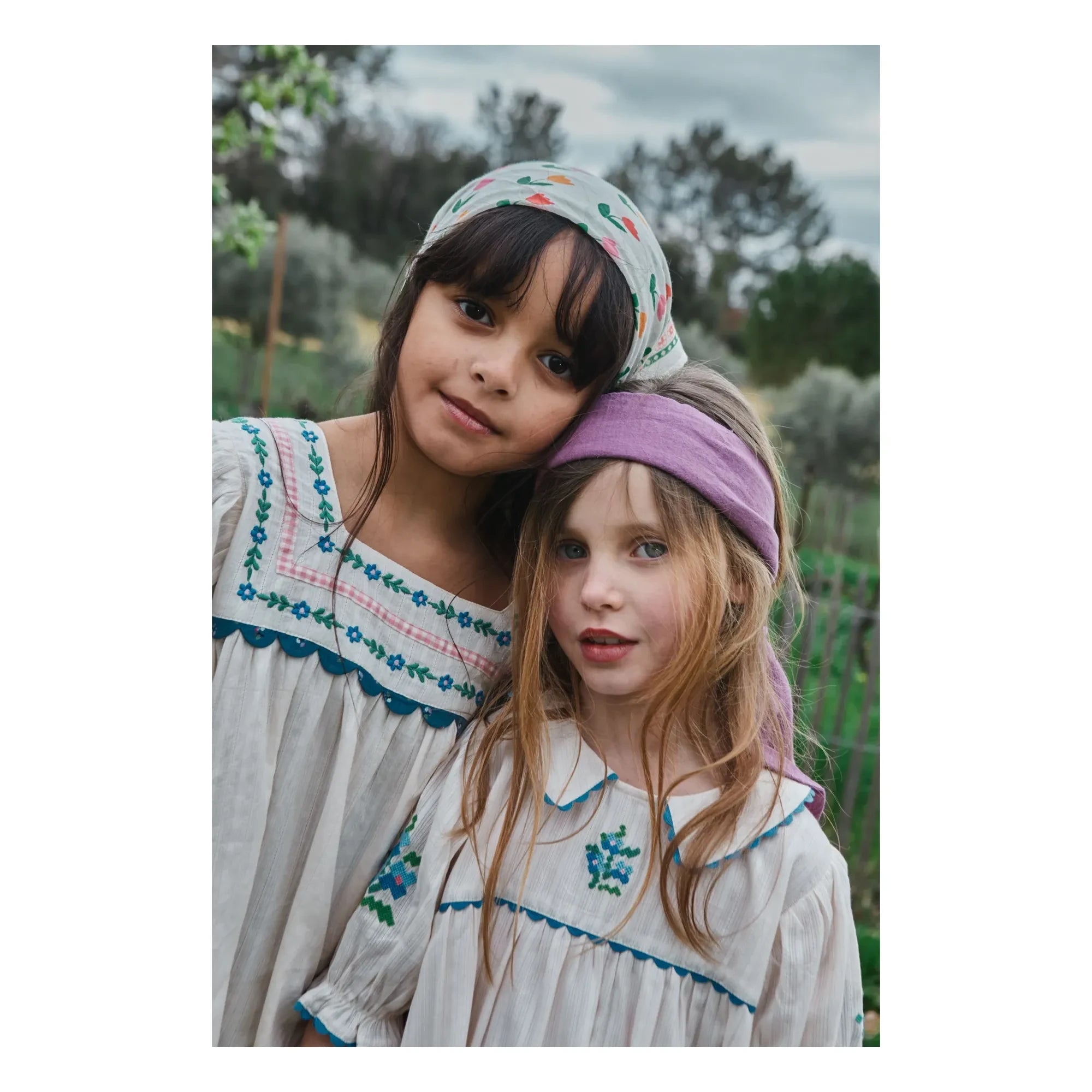 Emile et Ida – Besticktes Rüschenkleid | Creme