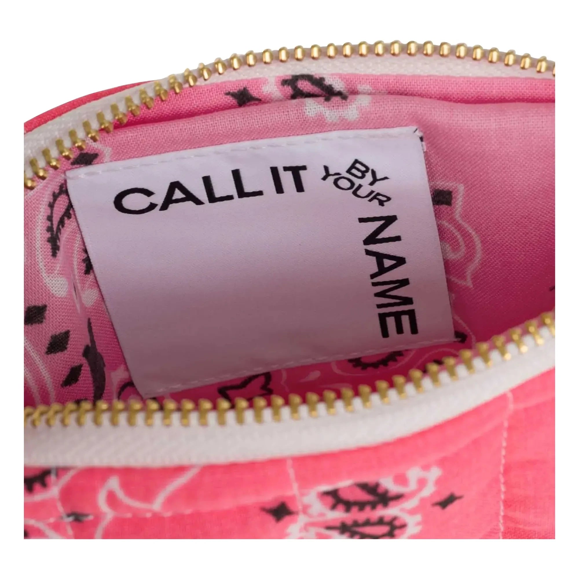Call it by your name - Happy Face Gesteppte Mini-Geldbörse mit Reißverschluss | Rosa