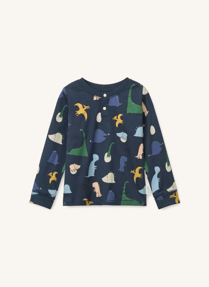 Liewood - Wilhelm Dinosaurier Organische Baumwolle Pyjama | Dunkelblau