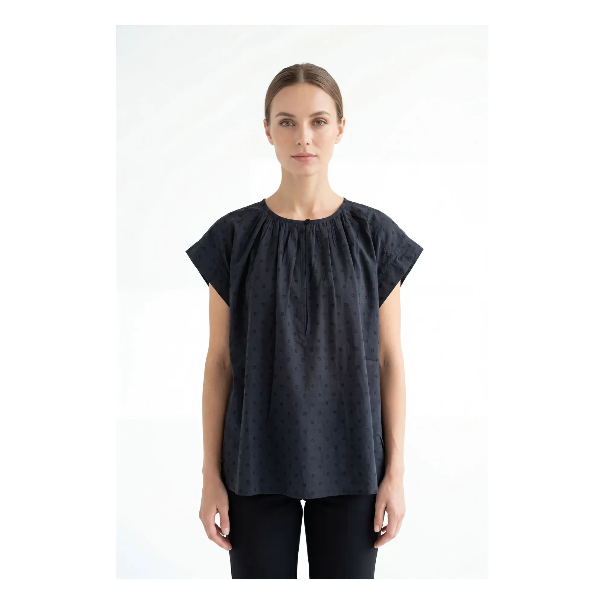 BELLEPIECE - Sistelo Baumwollbluse | Grau