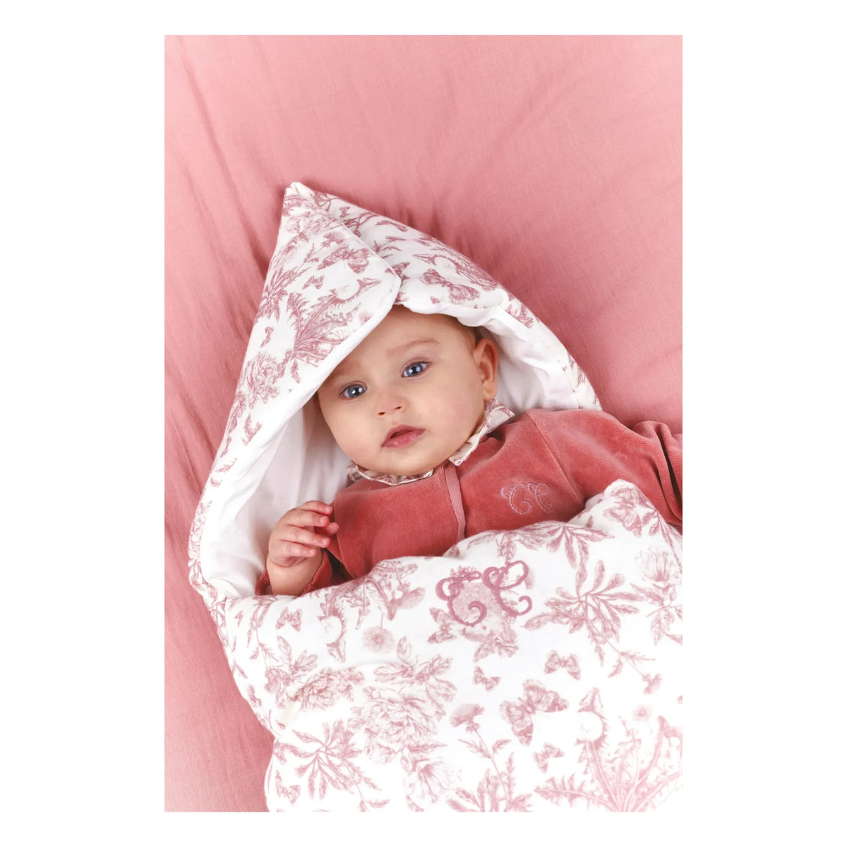 Tartine et Chocolat - Toile de Jouy Babywiege | Pfirsich