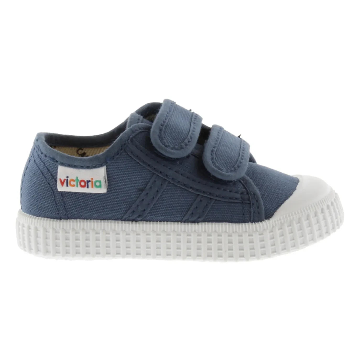 Victoria - Tiras Canvas Velcro Turnschuhe | Blau