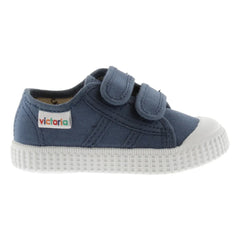 Victoria - Tiras Canvas Velcro Turnschuhe | Blau
