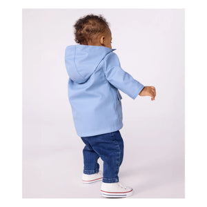 Petit Bateau - Regenmantel aus recycelter Faser für Babys | Blau