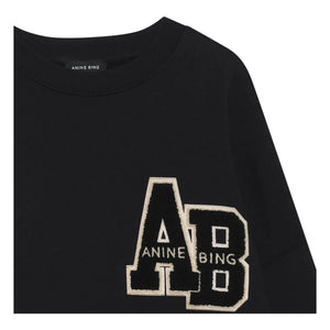 Anine Bing - Miles Letterman Sweatshirt aus Bio-Baumwolle | Schwarz