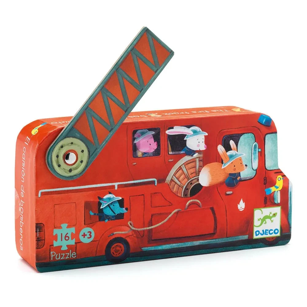Djeco - Feuerwehrauto Puzzle - 16 Teile