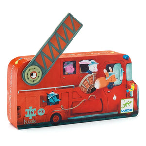 Djeco - Feuerwehrauto Puzzle - 16 Teile