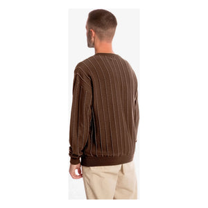 Matona - Gestreifter Pullover aus Bio-Baumwolle | Braun