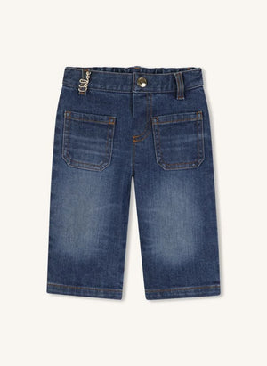 Chloé - Organik Pamuk Cepli Jean | Mavi