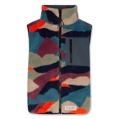 AO76 - Teddy Çift Taraflı Kolsuz Ceket | Mavi
