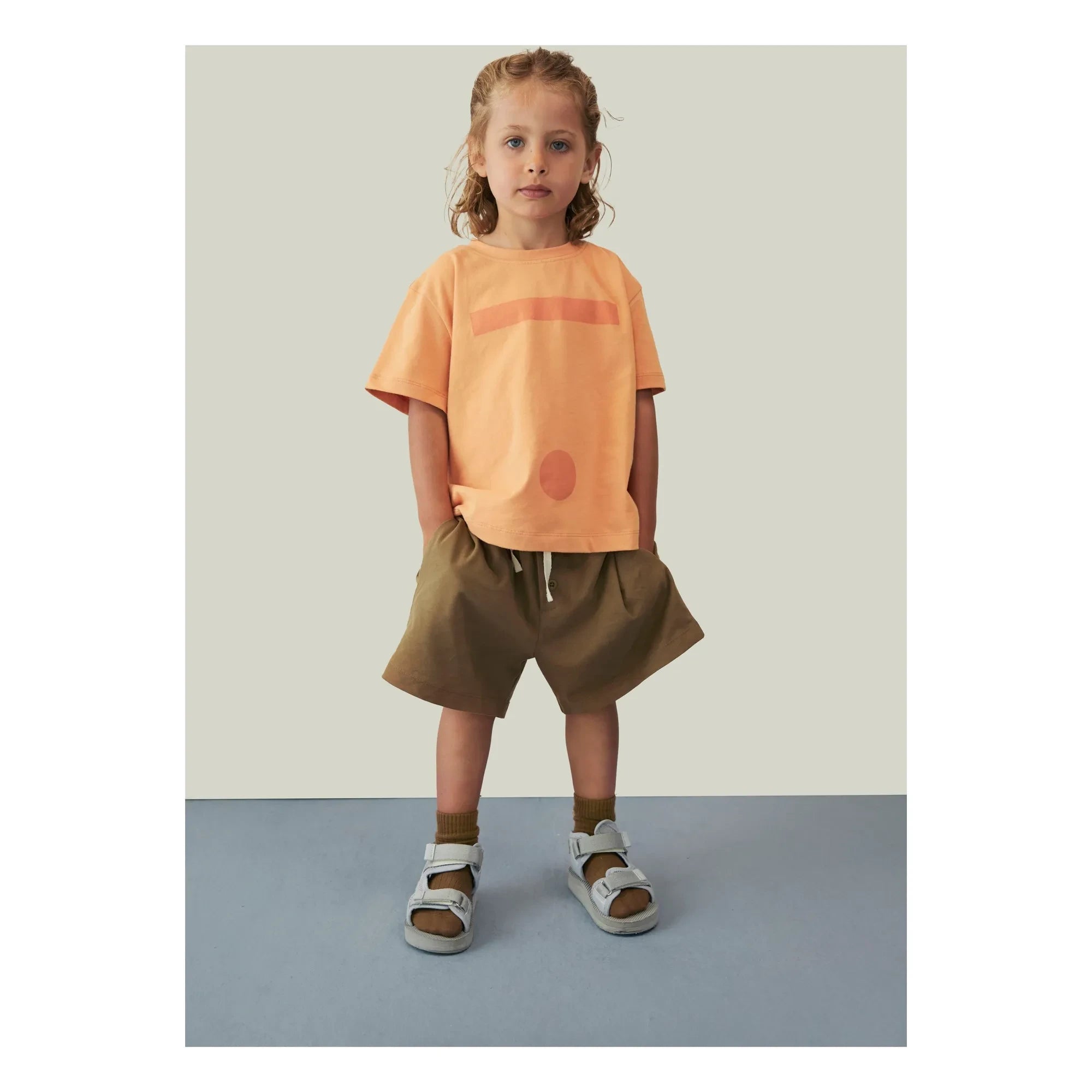 Gray Label – Shorts mit Knöpfen aus Bio-Baumwolle | Khakibraun