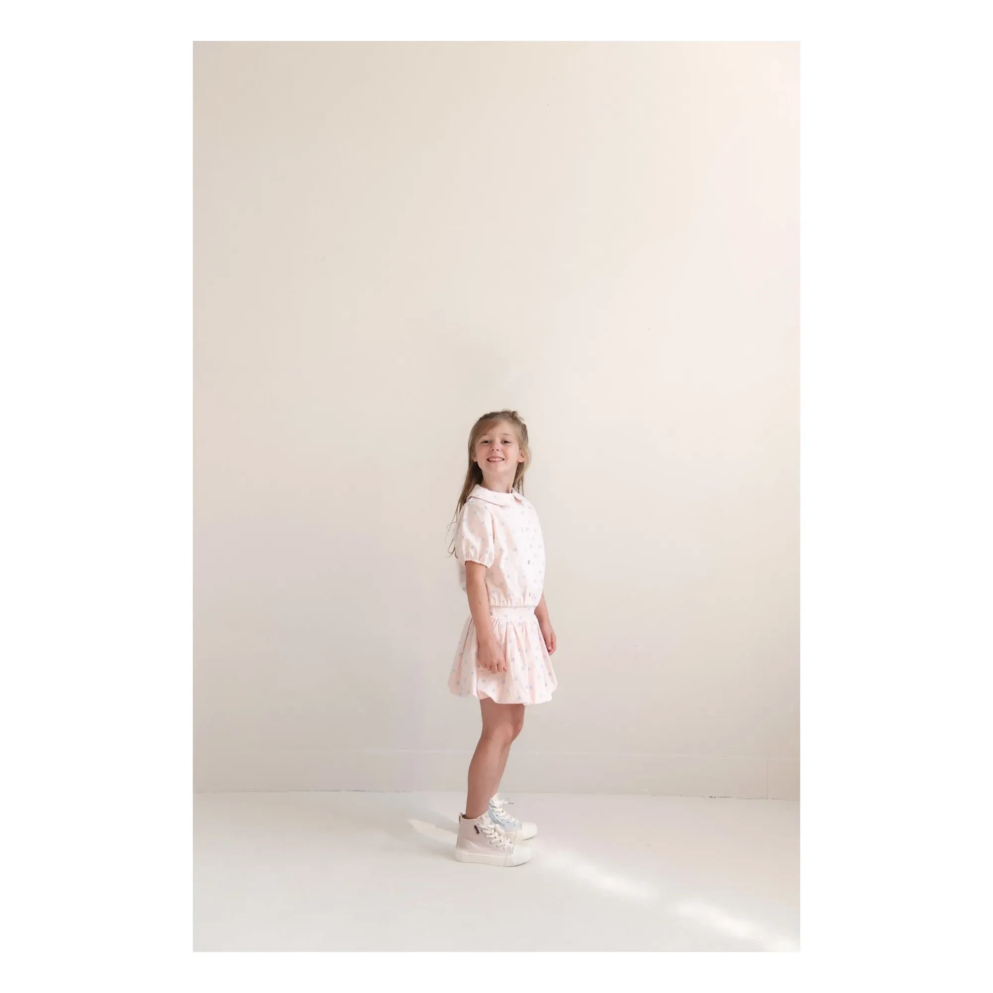 Jenest - Claudine Yaka Molly Pois Bio-Baumwollbluse | Hellrosa