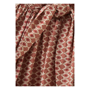 Caramel - Abelia Geometrisches Kleid | Ziegelrot