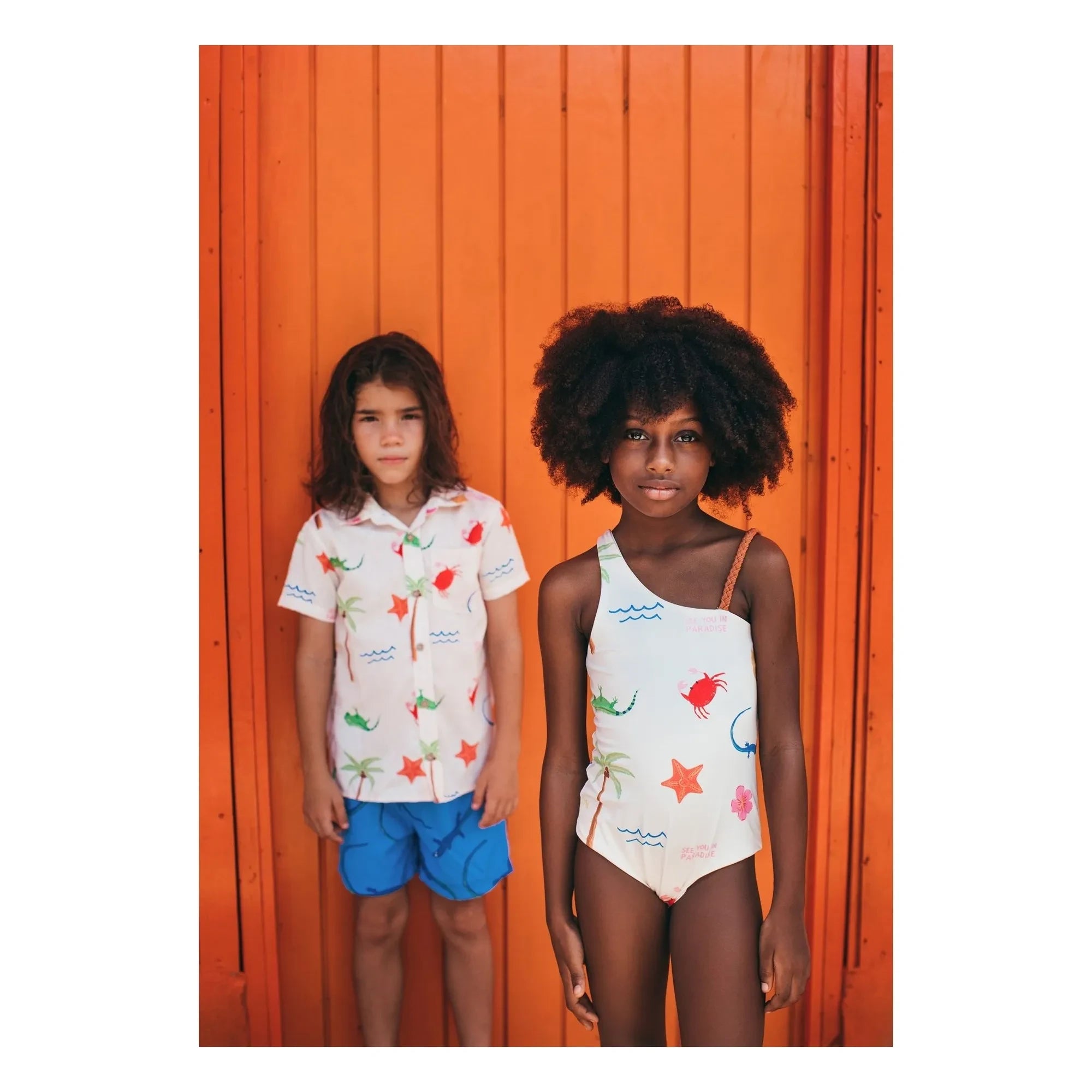 Pepita & Me - Marea Beach Asymmetrischer Badeanzug | Ecru