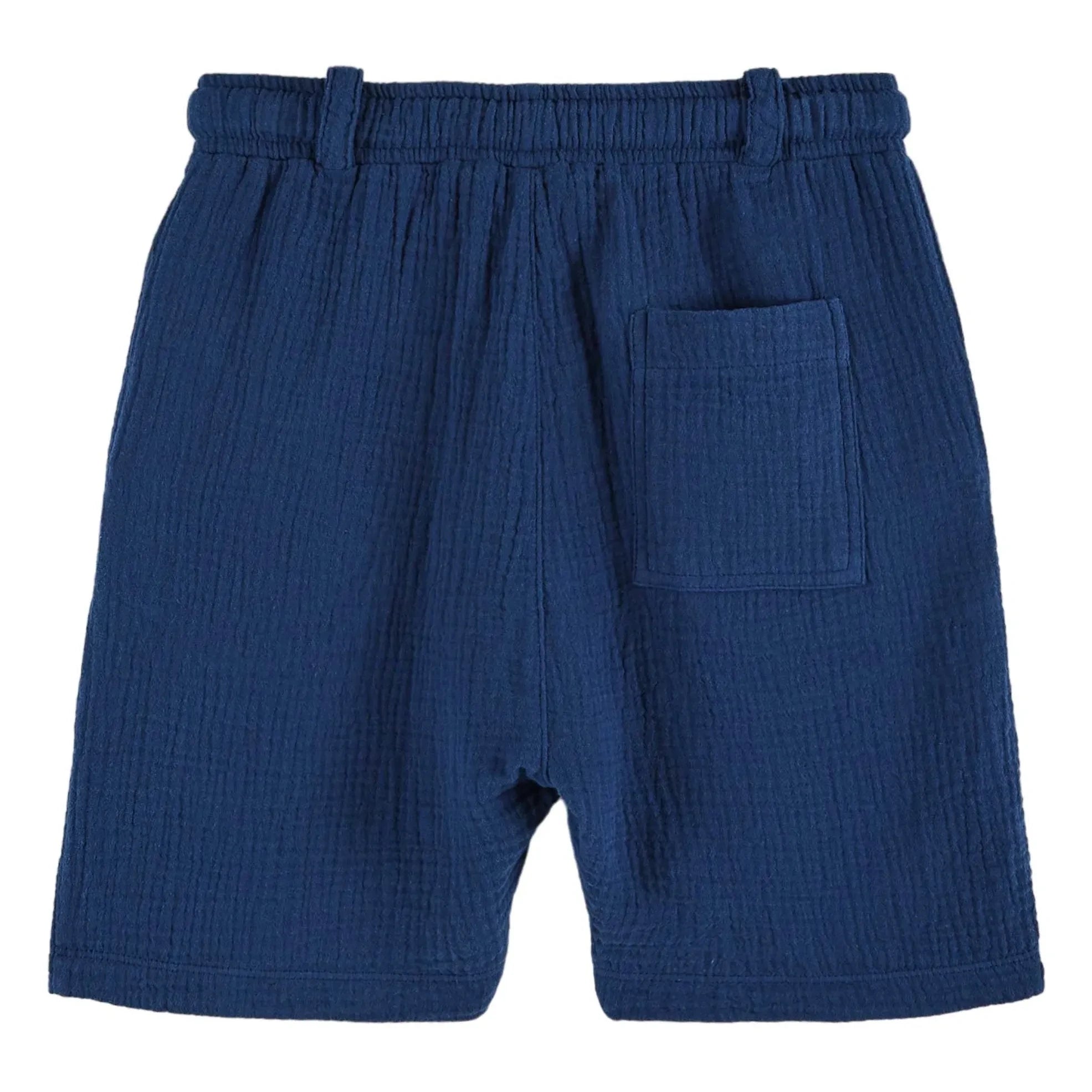 Emile et Ida – Shorts aus Baumwollgaze | Marineblau