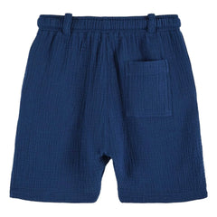 Emile et Ida – Shorts aus Baumwollgaze | Marineblau