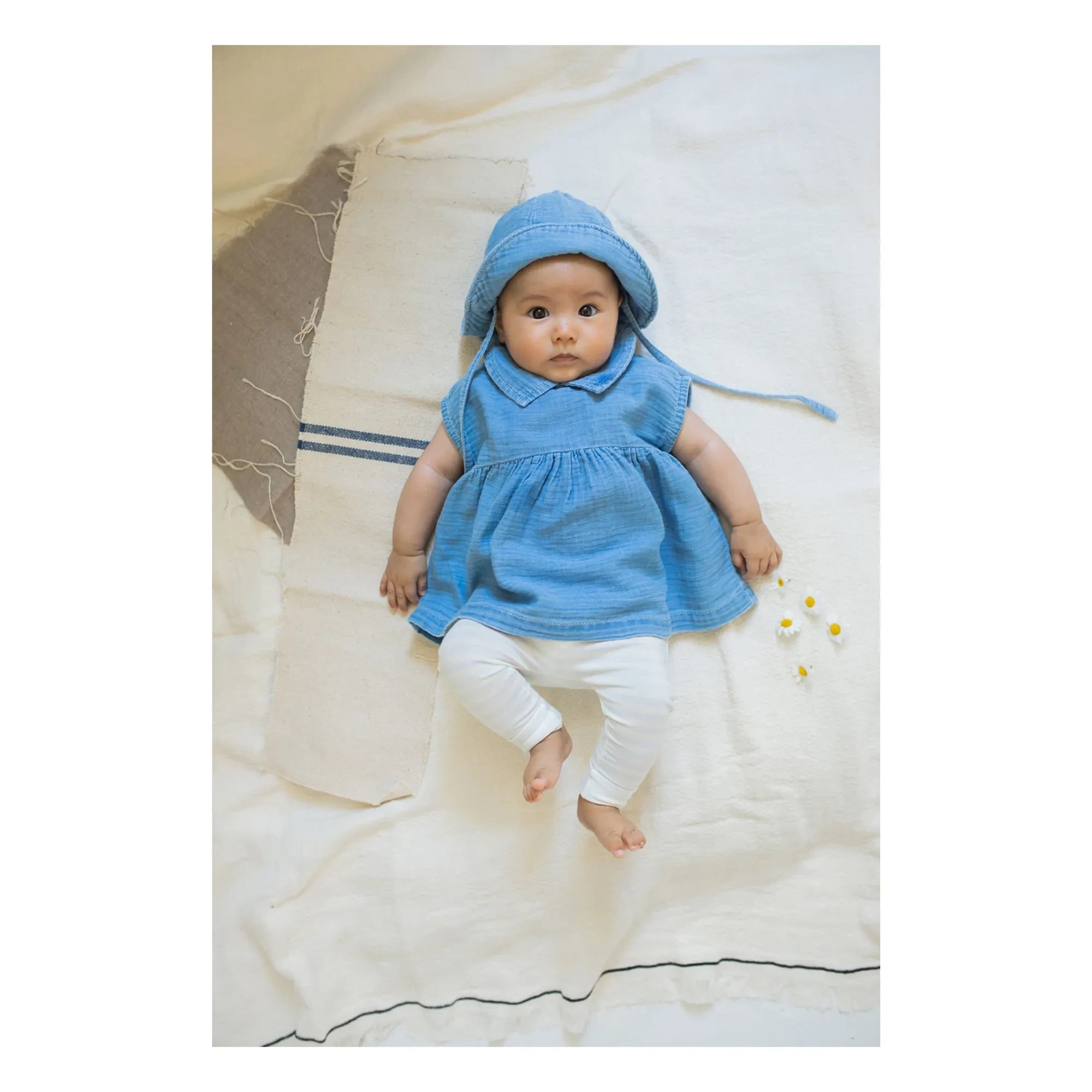 1+ in the family - Gestreifte Saul Leggings | Hellblau