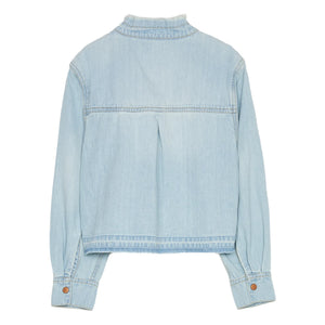 Finger in der Nase – Hena-Shirt | Gebleichter Denim