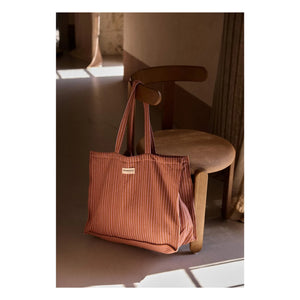 Gabrielle Paris - Lila gestreifte Wochenendtasche | Rosa