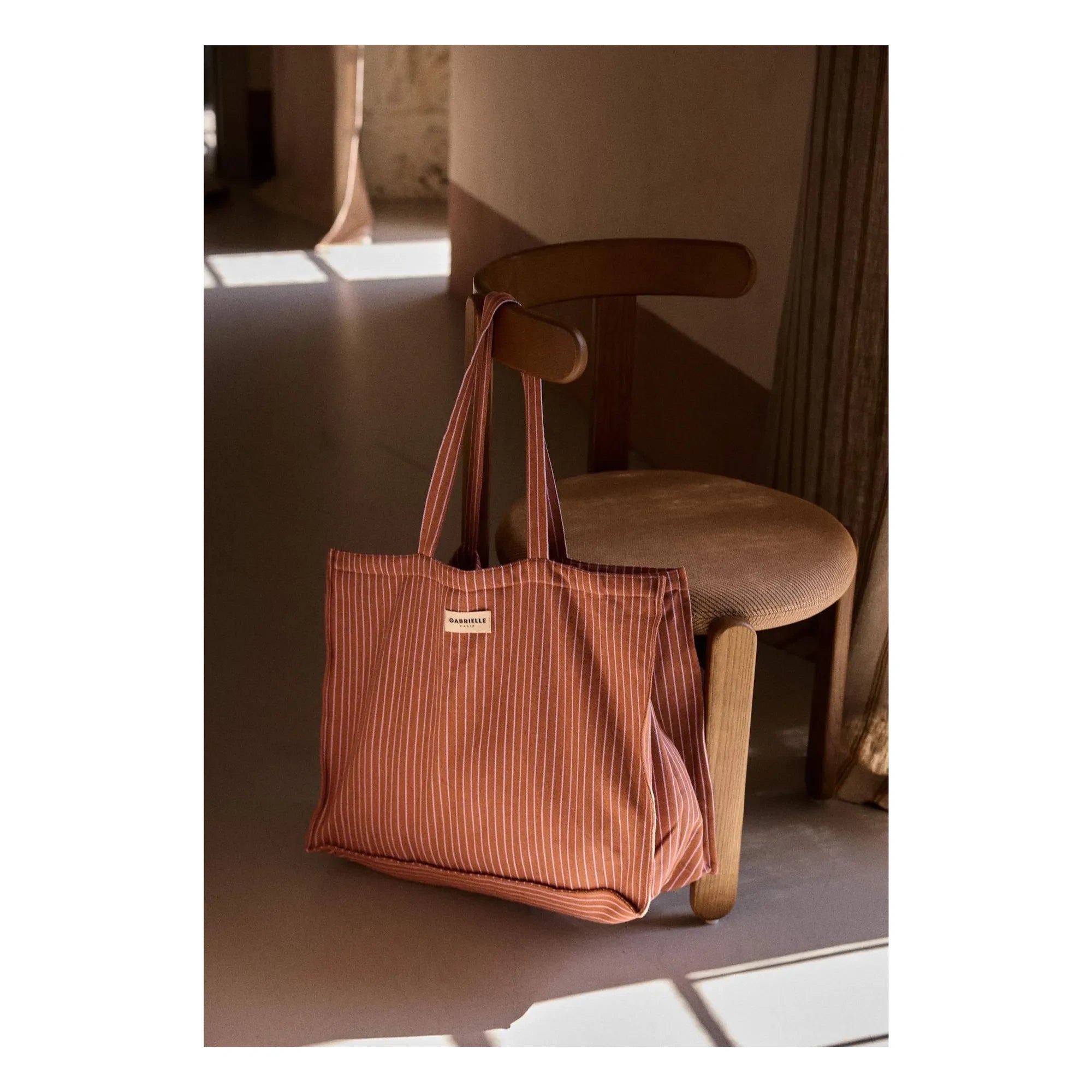 Gabrielle Paris - Lila gestreifte Wochenendtasche | Rosa