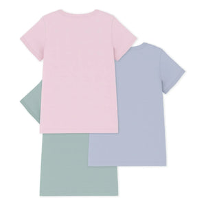 Petit Bateau - 3er Pack Kokot T-Shirt-Set | Rosa