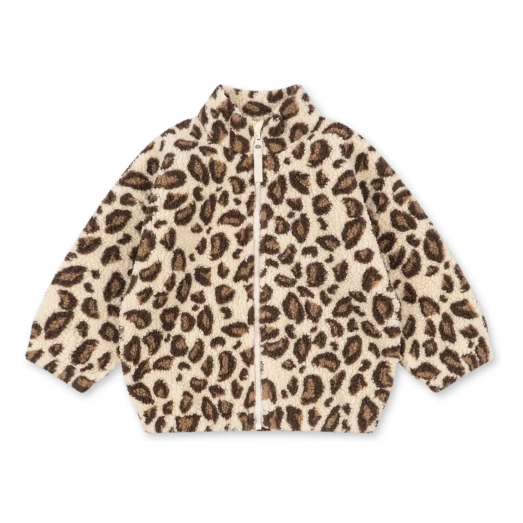 Konges Sløjd - Recycelte Faser Jody Leopard Sherpa Jacke | Beige