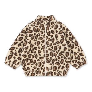 Konges Sløjd - Recycelte Faser Jody Leopard Sherpa Jacke | Beige