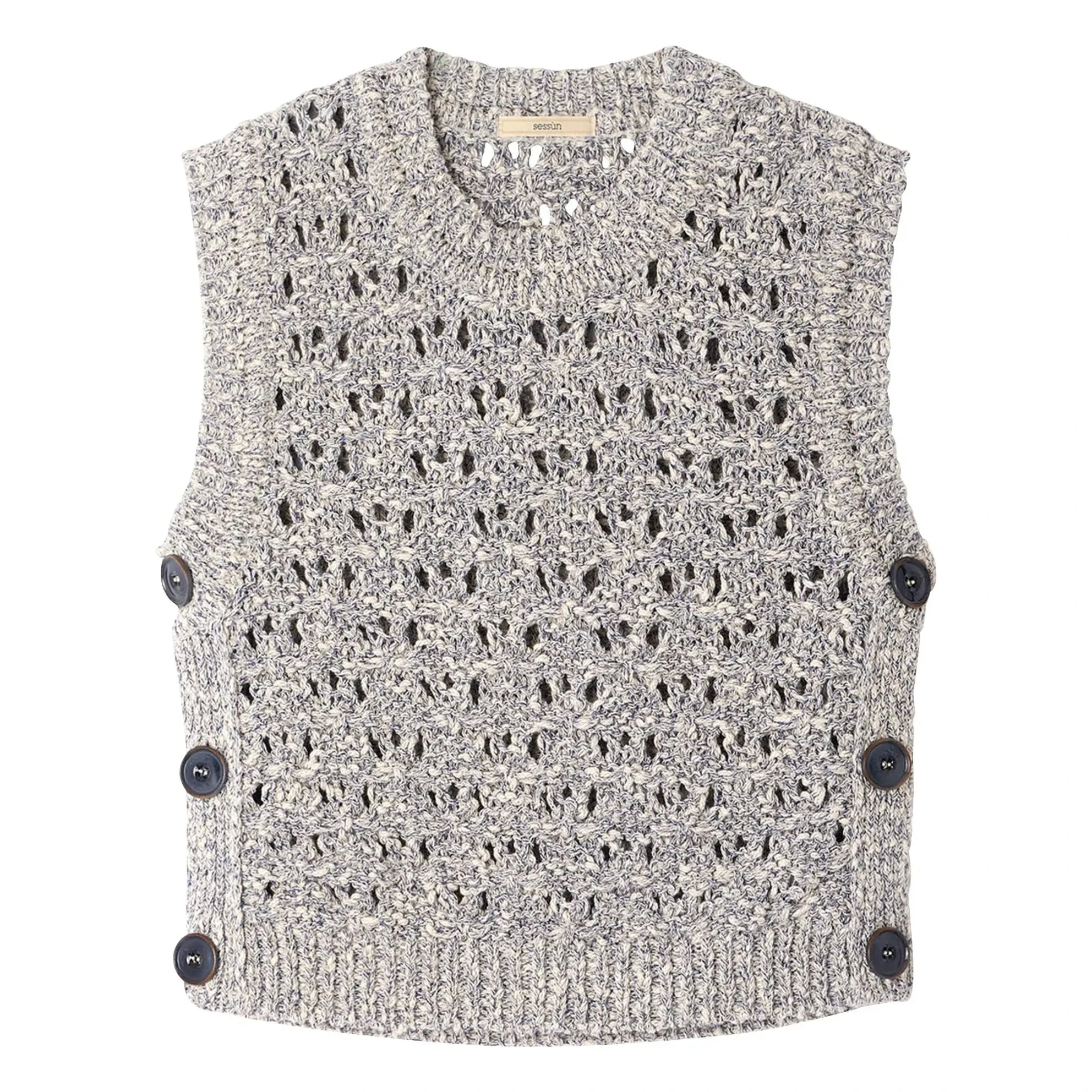 Sessùn - Ärmelloser Pullover Maranhao | Graublau